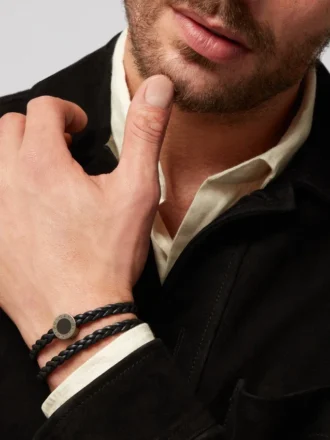 Bvlgari Bvlgari Herren-Lederarmband