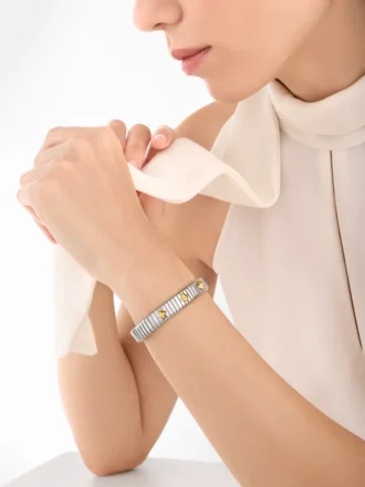 Bvlgari Tubogas Armband aus Gold und Stahl
